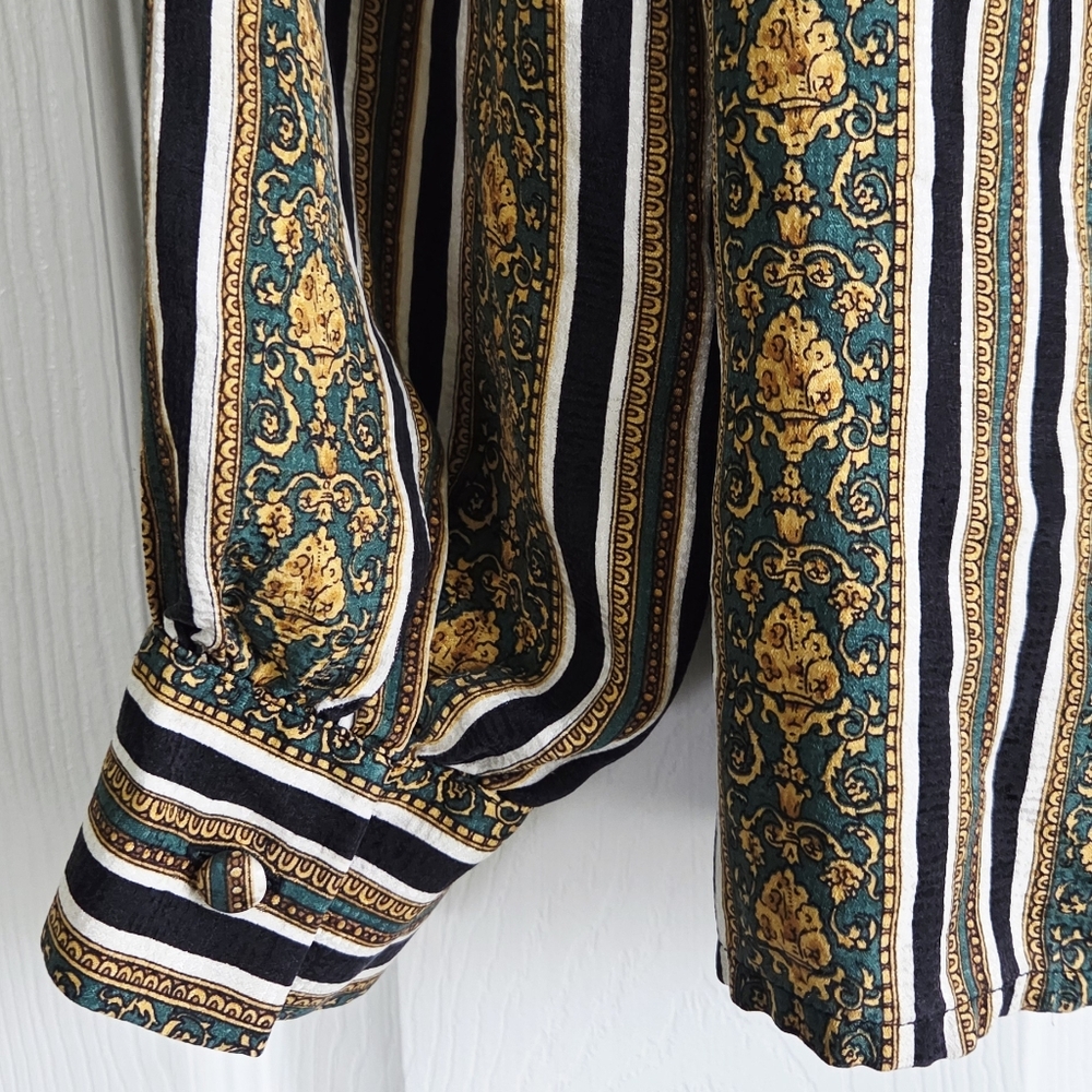 Vintage!!! Talbots ✨️ Silk Long Sleeve Women's Blouse Size 14 - Picture 3 of 12